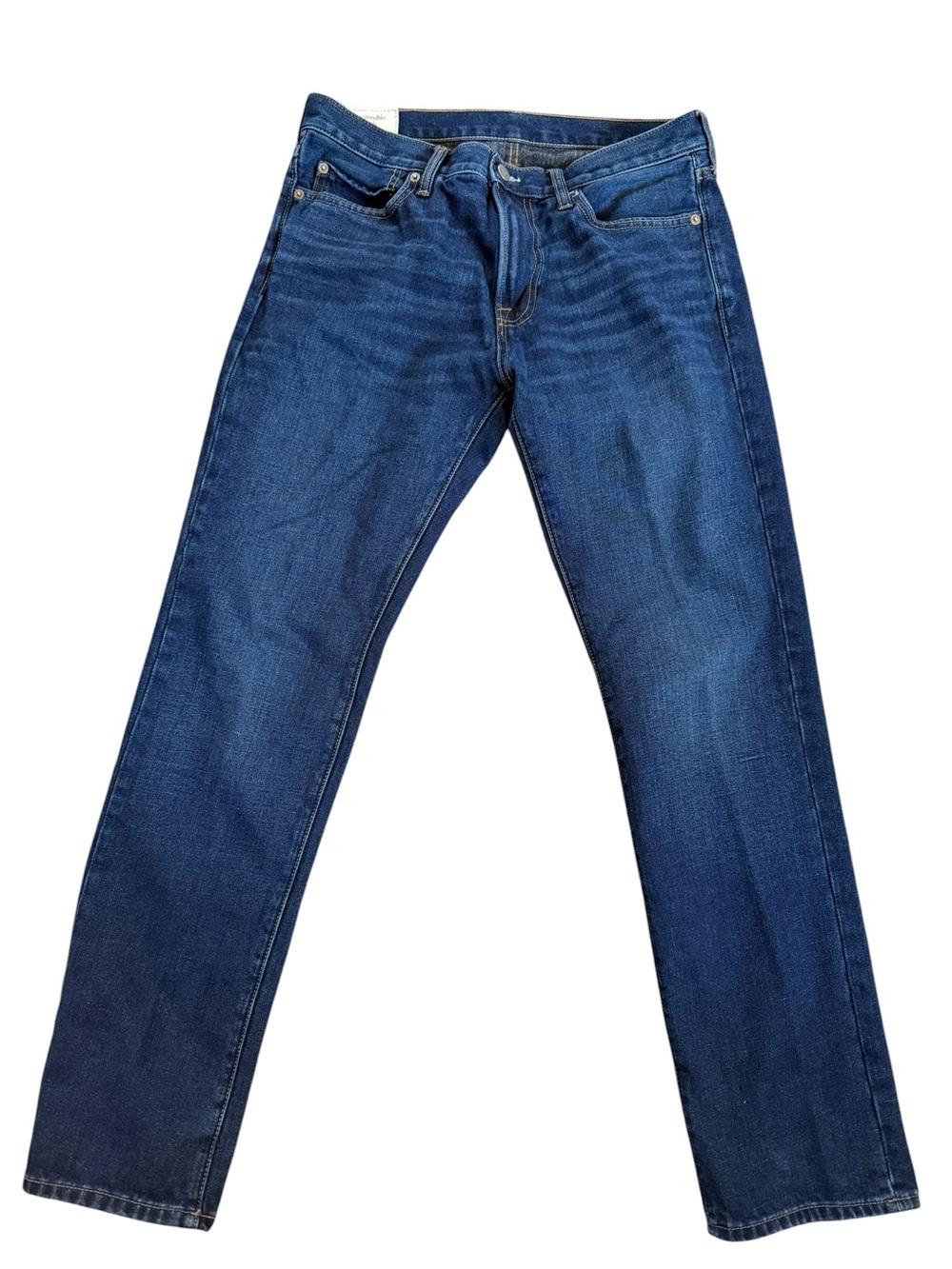Mens Abercrombie & Fitch Dark Blue slim straight denim jeans Size 32 x 32